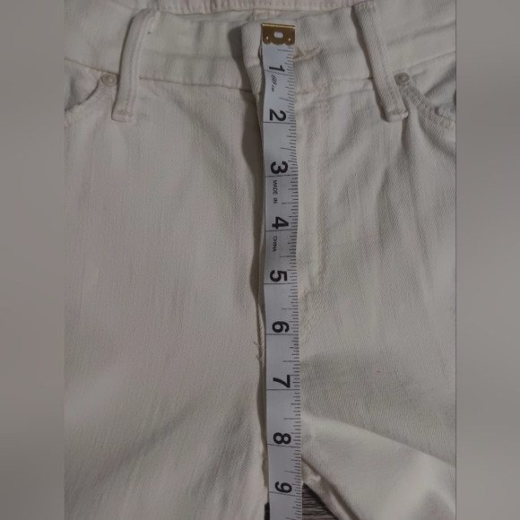 MOTHER White Skinny Distressed Jeans - Picture 2 of 10